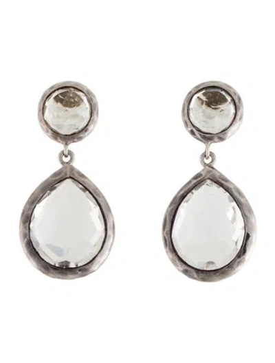 Pre-owned Ippolita Quartz 2-stone Snowman Post Earrings In Multi