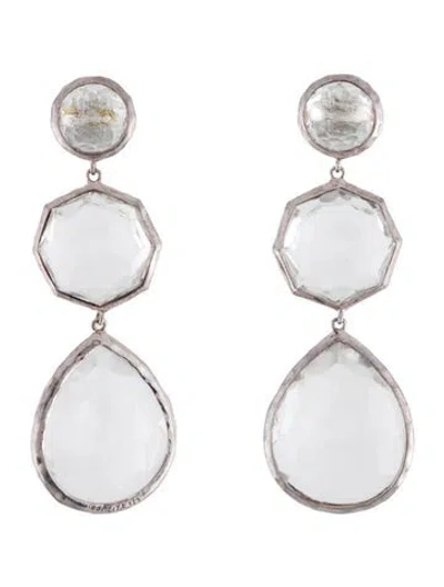Pre-owned Ippolita Quartz 3-stone Drop Earrings In Multi