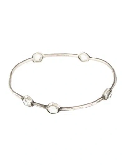 Pre-owned Ippolita Quartz 5-station Bangle Bracelet, 7.75" In Multi