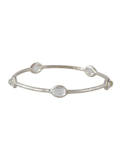 Pre-owned Ippolita Quartz 5-stone Bangle, 7.75" In Multicolor
