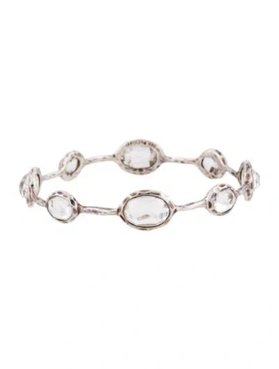 Pre-owned Ippolita Quartz 8-stone Bangle Bracelet, 7.75" In Multi