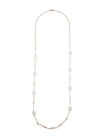 Pre-owned Ippolita Quartz & Ball Long Station Necklace, 39" In Multicolor