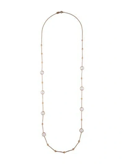 Pre-owned Ippolita Quartz And Ball Station Necklace, 39" In Multicolor