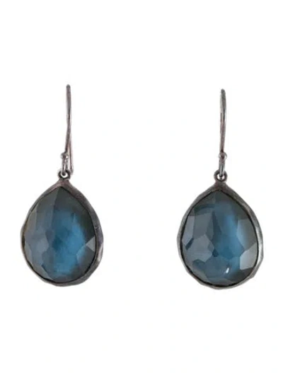 Pre-owned Ippolita Quartz & Mother Of Pearl Doublet Teardrop Earrings In Multi