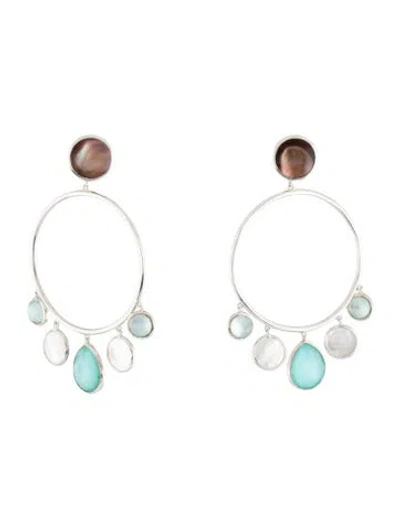 Pre-owned Ippolita Quartz & Mother Of Pearl Doublet Wonderland Earrings In Multi