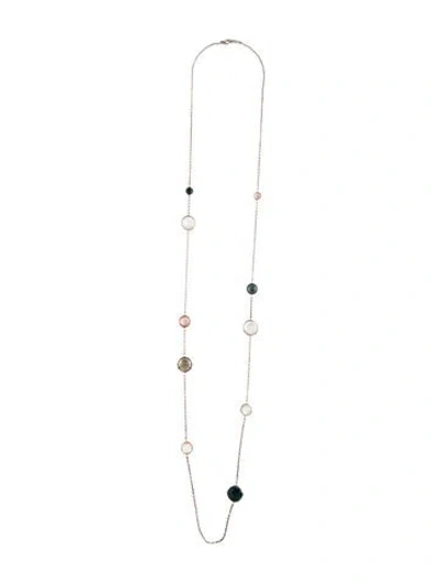 Pre-owned Ippolita Quartz & Mother Of Pearl Long Station Necklace, 41.25" In Multi