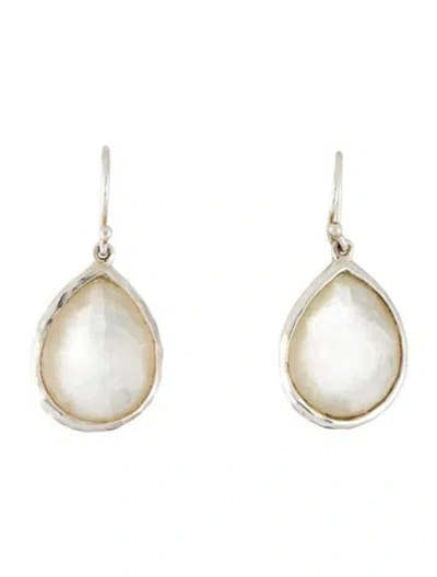 Pre-owned Ippolita Quartz & Mother Of Pearl Teardrop Earrings In Multi