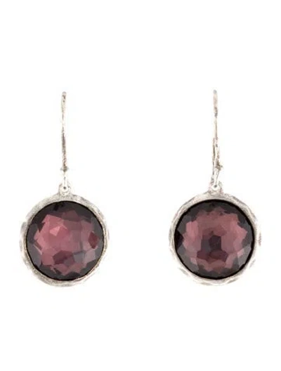 Pre-owned Ippolita Quartz & Pyrite Drop Earrings In Multicolor