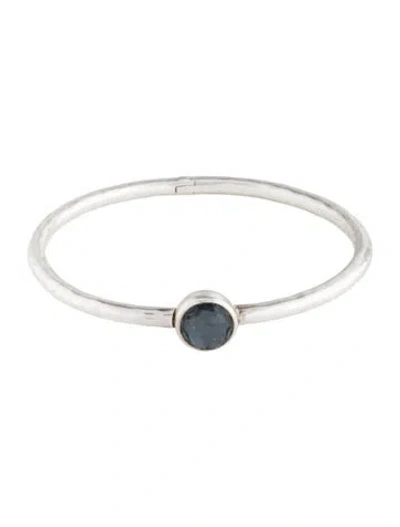 Pre-owned Ippolita Quartz Doublet Single Station Bangle Bracelet, 7" In Multi