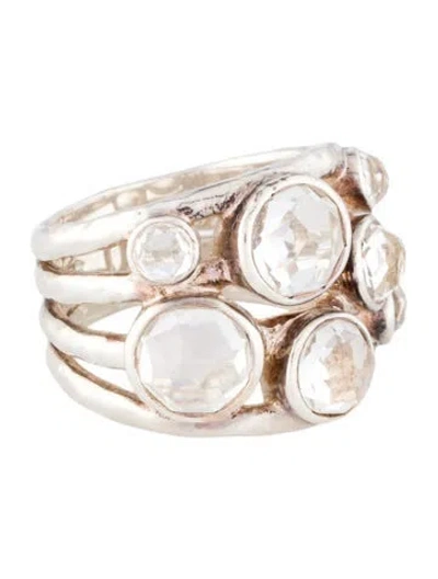 Pre-owned Ippolita Quartz Gelato Cluster Band Ring In Multi