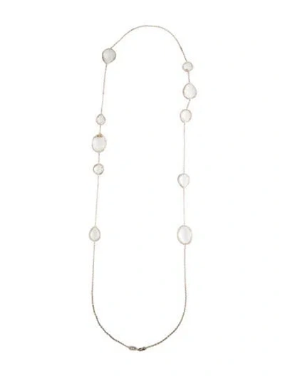 Pre-owned Ippolita Quartz Gelato Station Necklace, 43" In Multicolor