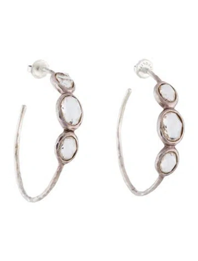 Pre-owned Ippolita Quartz Hoop Earrings In Multi