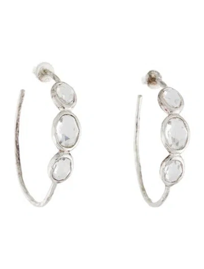 Pre-owned Ippolita Quartz Hoop Earrings In Multi