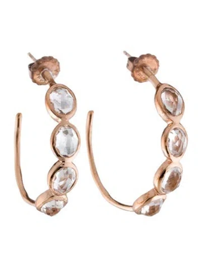Pre-owned Ippolita Quartz Hoop Earrings In Multi