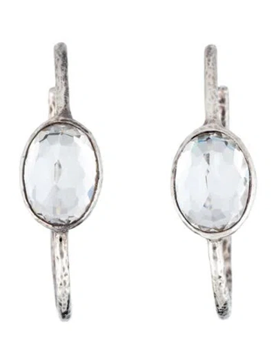 Pre-owned Ippolita Quartz Hoop Earrings In Multicolor