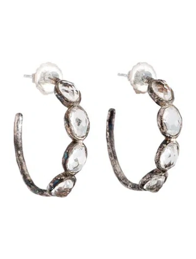 Pre-owned Ippolita Quartz Hoop Earrings In Multicolor