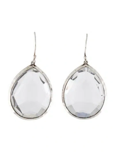 Pre-owned Ippolita Quartz Large Tear Drop Earrings In Multi