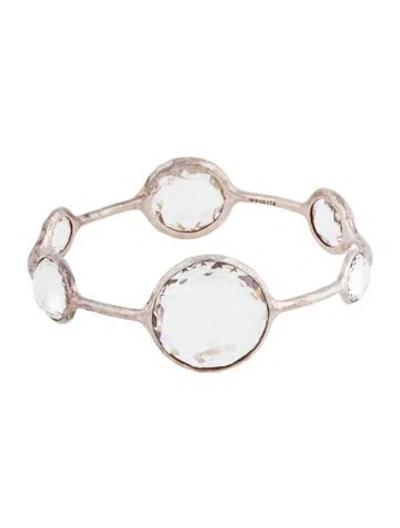 Pre-owned Ippolita Quartz Lollipop 6-stone Bangle Bracelet, 7.75" In Multicolor