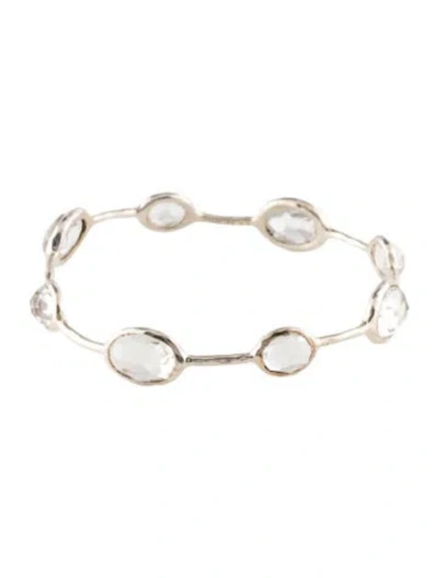 Pre-owned Ippolita Quartz Rock Candy Bangle Bracelet, 7.75" In Multi