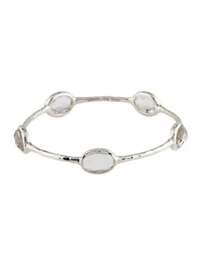Pre-owned Ippolita Quartz Rock Candy Bangle Bracelet, 7.75" In Multi