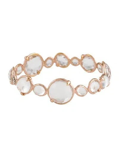 Pre-owned Ippolita Quartz Rosé Bangle Bracelet, 7.75" In Multi