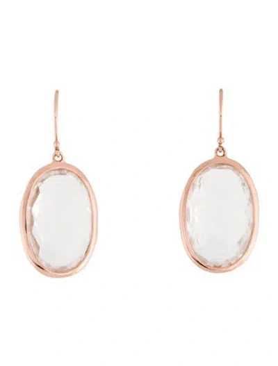 Pre-owned Ippolita Quartz Rosé Drop Earrings In Multi