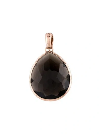 Pre-owned Ippolita Quartz Rosé Jumbo Teardrop Pendant Enhancer In Multicolor