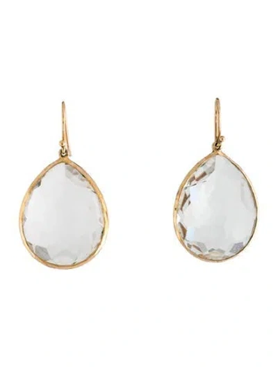 Pre-owned Ippolita Quartz Rosé Quartz Teardrop Earrings In Multi