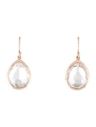 Pre-owned Ippolita Quartz Rosé Small Teardrop Earrings In Multicolor