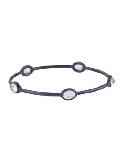 Pre-owned Ippolita Quartz Station Bangle, 7.75" In Multi