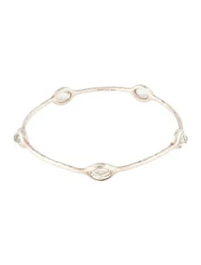 Pre-owned Ippolita Quartz Station Bangle Bracelet, 8", 8" In Multi