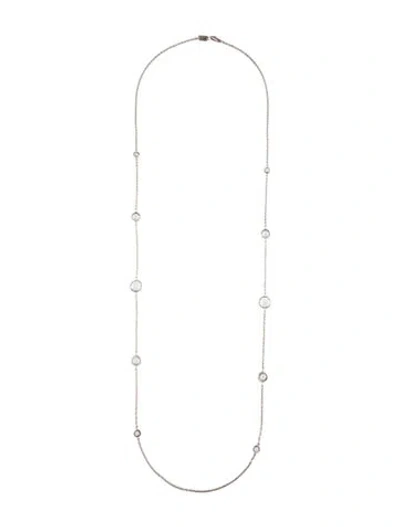 Pre-owned Ippolita Quartz Station Long Necklace, 38" In Multicolor