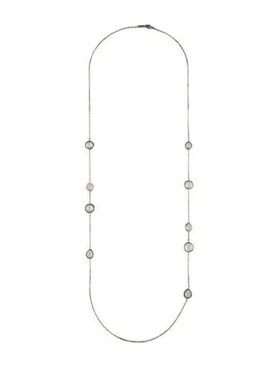 Pre-owned Ippolita Quartz Station Necklace, 37" In Multicolor