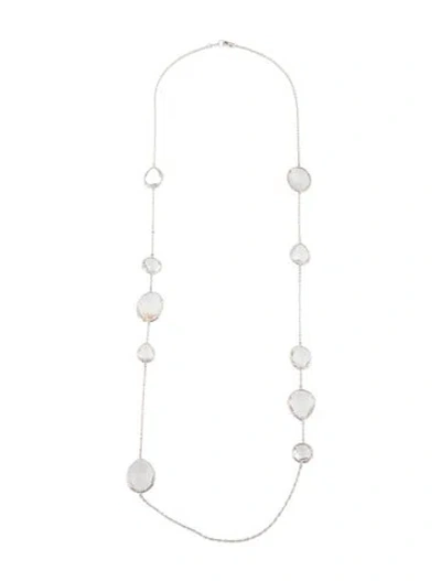 Pre-owned Ippolita Quartz Station Necklace, 43" In Multi