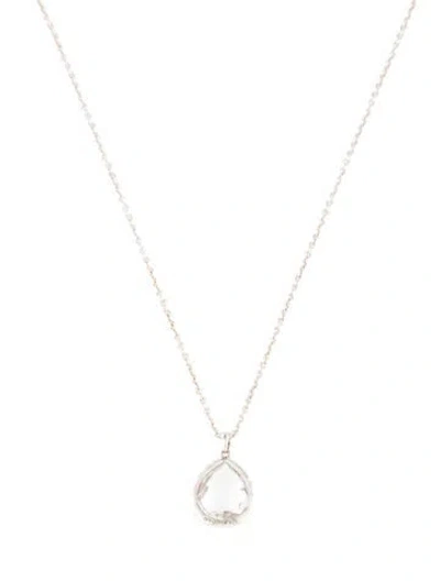 Pre-owned Ippolita Quartz Teardrop Pendant Necklace, 18.25" In Multicolor