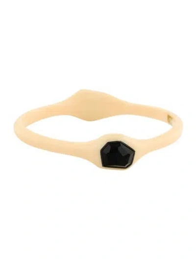 Pre-owned Ippolita Resin & Onyx Bangle, 7.75" In Neutral