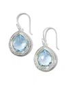 Ippolita 18k Yellow Gold & Sterling Silver Chimera Rock Candy Blue Topaz & Diamond Drop Earrings