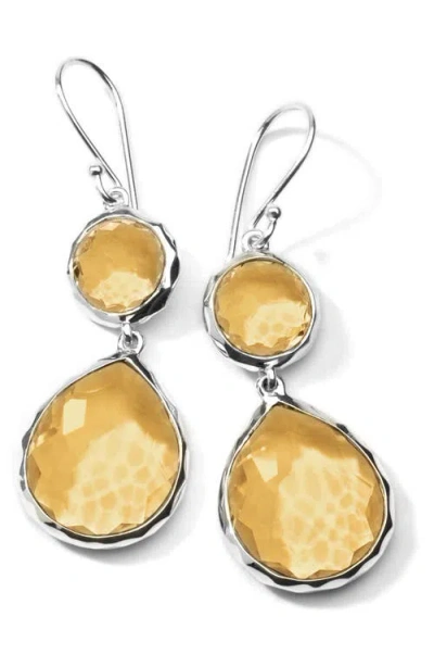 Ippolita Rock Candy Citrine Drop Earrings In Silver