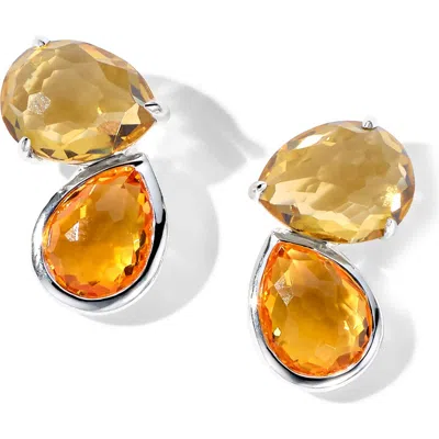 Ippolita Rock Candy Citrine Stud Earrings In Silver