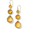 Ippolita Women's Small Crazy 8's 18k Green Gold & Orange-citrine Drop Earrings In Gold/orange Citrine