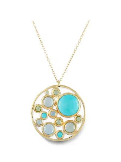 Pre-owned Ippolita Rock Candy Lollipop Multi-stone Necklace In Gold