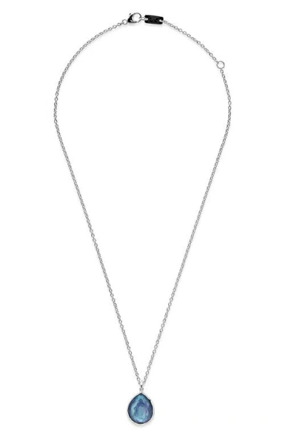 Ippolita Rock Candy® Mini Teardrop Pendant Necklace In Mother Of Pearl/lapis