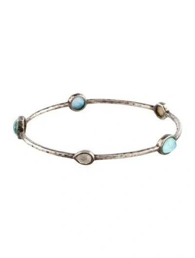 Pre-owned Ippolita Rock Candy Multistone Bangle Bracelet, 7.75"
