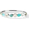 Ippolita Rock Candy® Semiprecious Stone Row Hinged Bangle Bracelet In Silver