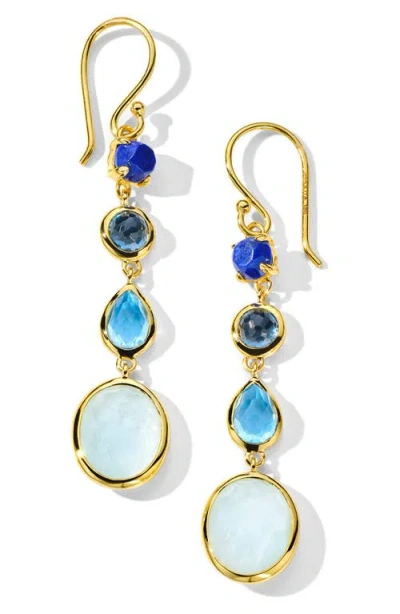 Ippolita Rock Candy Stone Drop Earrings In Blue/gold