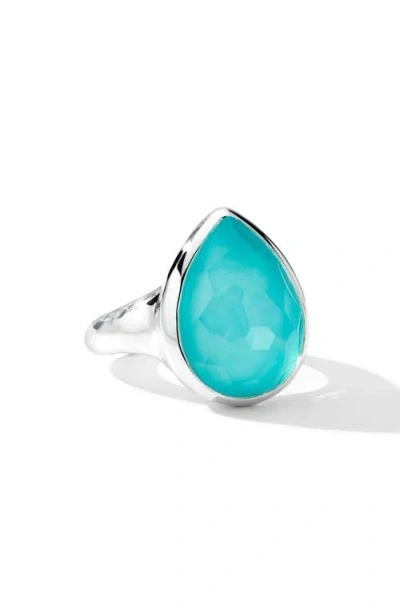 Ippolita Rock Candy Teardrop Turquoise Ring In Silver
