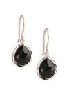 Ippolita Rock Candy® Teeny Teardrop Earrings In Silver/onyx