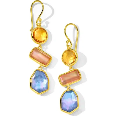 Ippolita Rock Candy Triple Stone Drop Earrings In Gold