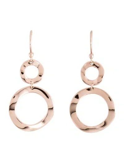 Pre-owned Ippolita Rosé Carino Open Snowman Drop Earrings In Multicolor
