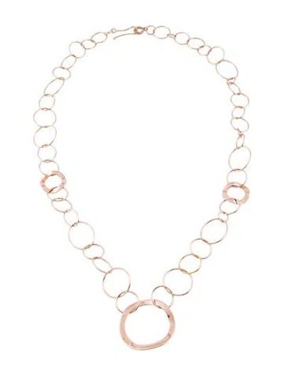 Pre-owned Ippolita Rosé Circle Chain Necklace, 28" In Multi